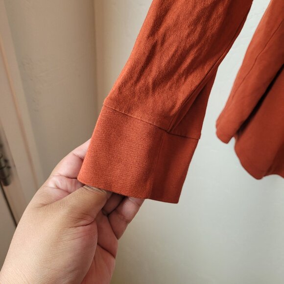 Terra & Sky Plus Size Burnt Orange Basic Blouse - Picture 5 of 5